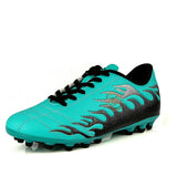 Cungel Men Football Boots Soccer Cleats Boots Long Spikes TF Spikes Ankle High Top Sneakers Soft Indoor Turf Futsal Soccer Shoes