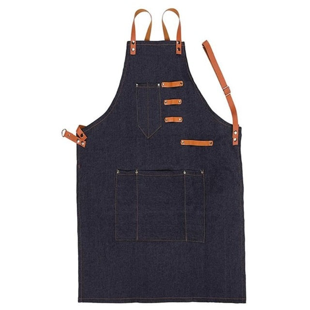 Salon Hair Cutting Apron Barber Sleeveless Denim Apron Hairdresser Hair Cutting Protection Tool Hairdresser Styling Cloth Tools
